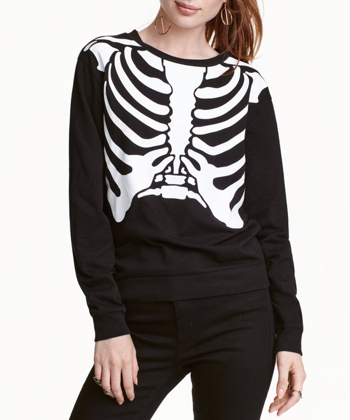 h&m skeleton bodysuit